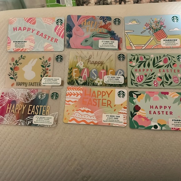 Starbucks Other - Starbucks Easter gift cards unused no balances 9 cards included in this group